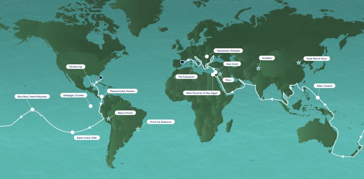 AZAMRA World Voyage Map 1