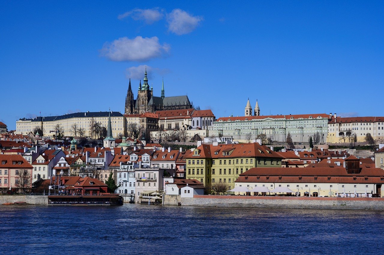 Prague castle city view