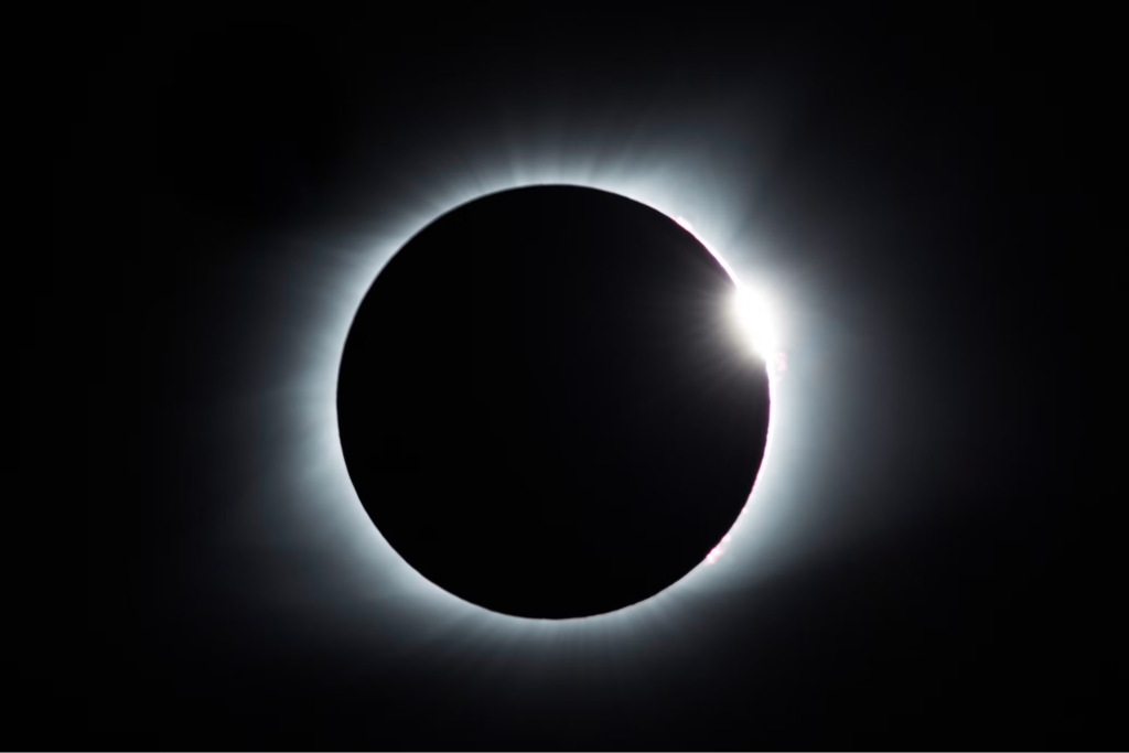 Solar eclipse occurring